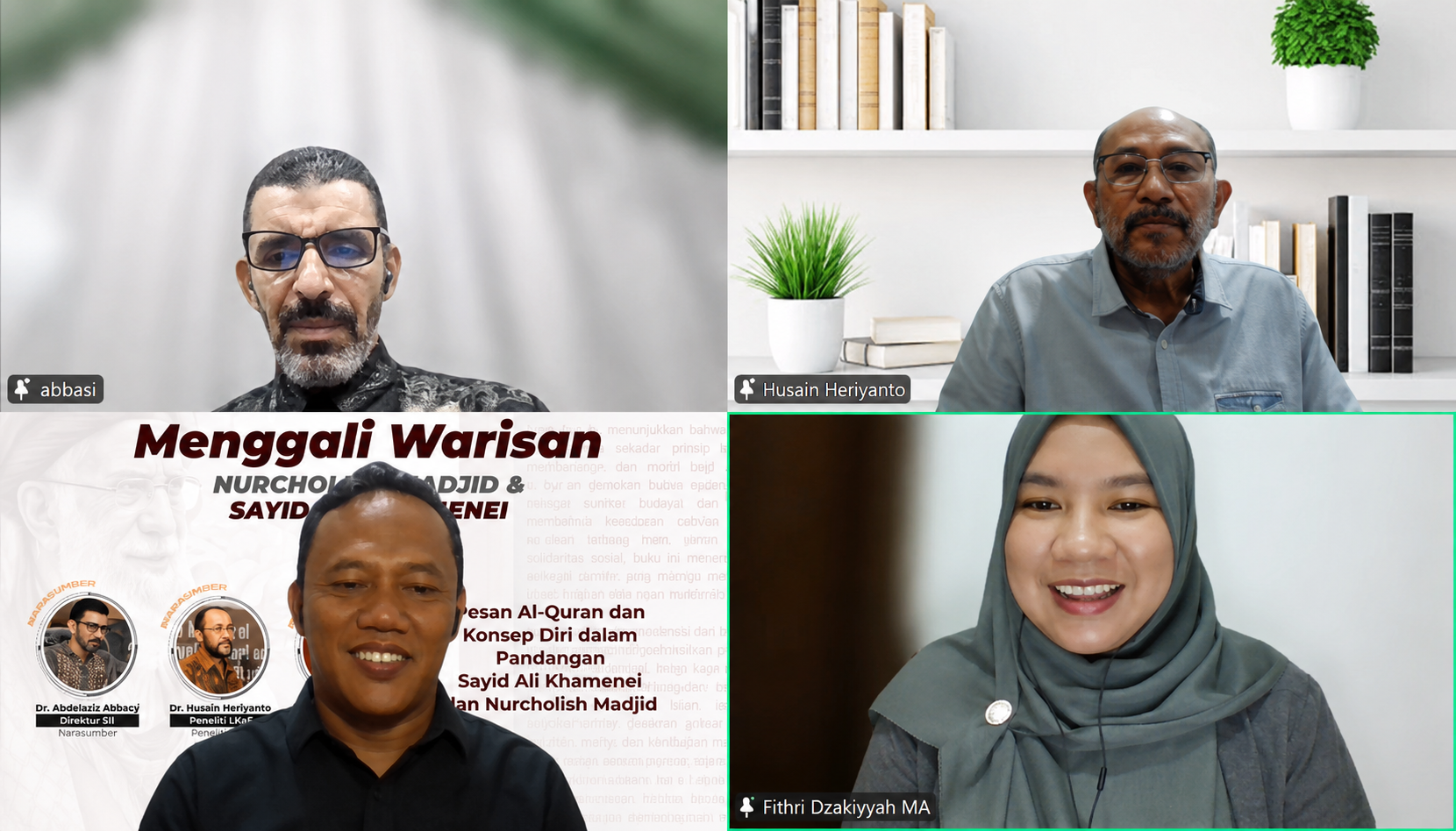 Menggali Warisan Nurcholish Madjid dan Sayyid Ali Khamenei: Webinar Dua Sesi Bahas Al-Qur’an, Konsep Diri, dan Kearifan Sosial-Politik